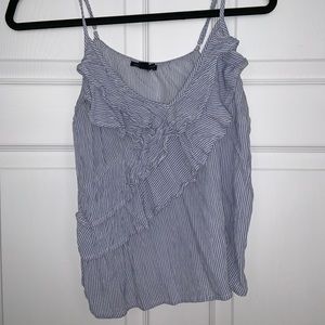 Blue and White Striped Tank